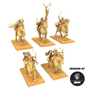 Sylvan Elves - Archers on Elven Steed - Wooden Elves - Fantasy Cult Miniatures