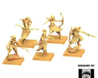 Sylvan Elves - Shadowstalkers - Evergreen Elves - The Beholder Miniatures