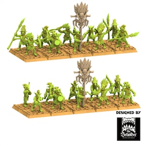 Orc & Goblin - Goblins Jungle Warriors - Den svarta horden - The Beholder Miniatures