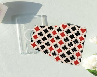 Playing Card Suits Removable Magnetic Cover for Kindle&Paperwhite 12th/11th/10th,MagSafe Clear Black Case,Kindle Stand,Customizable Gift