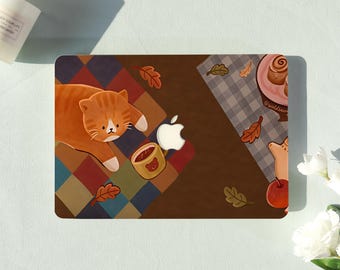 Autumn Cat Picnic Macbook Air Case |Hard Laptop Case for Macbook Air 11/13/15 Pro 13/14/15/16 Cover |Laptop Sleeve,Gift for Friend