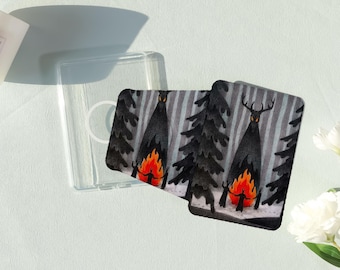 Forest Witch Ritual Removable Magnetic Cover for Kindle&Paperwhite 12th/11th/10th,MagSafe Clear Black Case,Kindle Stand,Customizable Gift