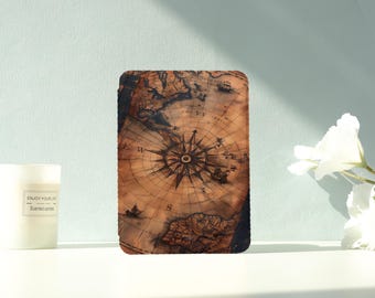 Vintage Piraten Schatzkarte Kindle/Kobo Hülle - Stylische Schutzhülle mit Auto Wake/Sleep Funktion, Kompatibel mit allen Kindle/Kobo Modellen