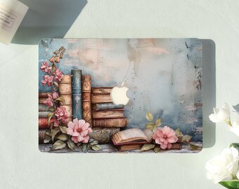 Vintage Book Florals Macbook Air Case |Hard Laptop Case for Macbook Air 11/13/15 Pro 13/14/15/16 Cover |Laptop Sleeve,Gift for Friend