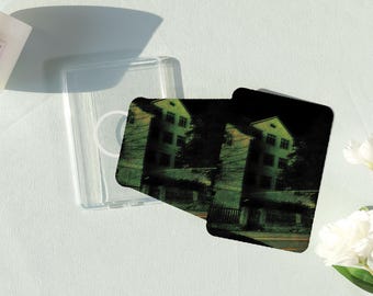 Dark Green Night House Removable Magnetic Cover for Kindle&Paperwhite 12th/11th/10th,MagSafe Clear Black Case,Kindle Stand,Customizable Gift