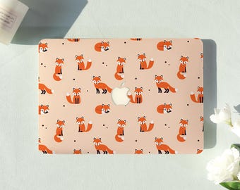 Cute Fox Pattern Macbook Air Case |Hard Laptop Case for Macbook Air 11/13/15 Pro 13/14/15/16 Cover |Laptop Sleeve,Gift for Friend