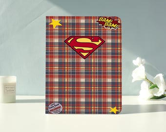 Tartan Super Symbol iPad Case for iPad Air 7/6/5,iPad Pro,iPad Mini,iPad Case With Auto Wake/Sleep,Customized iPad Case,Gift for friend