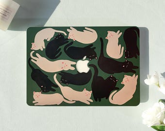 Sleeping Cat Cluster Art Macbook Air Case |Hard Laptop Case for Macbook Air 11/13/15 Pro 13/14/15/16 Cover |Laptop Sleeve,Gift for Friend
