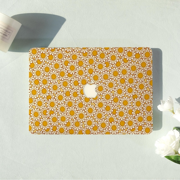 Vintage Yellow Daisies Macbook Air Case |Hard Laptop Case for Macbook Air 11/13/15 Pro 13/14/15/16 Cover |Laptop Sleeve,Gift for Friend
