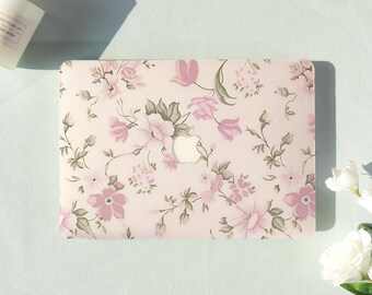 Pink Floral Print Macbook Air Case |Hard Laptop Case for Macbook Air 11/13/15 Pro 13/14/15/16 Cover |Laptop Sleeve,Gift for Friend