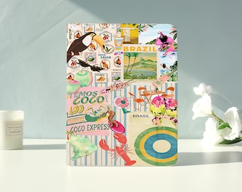 Rio Summer Scrapbook iPad Case for iPad Air 7/6/5,iPad Pro,iPad Mini,iPad Case With Auto Wake/Sleep,Customized iPad Case,Gift for friend