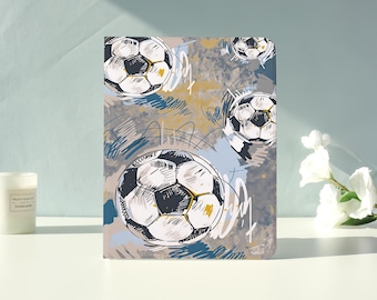 Sketch Soccer Balls iPad Case for iPad Air 7/6/5,iPad Pro,iPad Mini,iPad Case With Auto Wake/Sleep,Customized iPad Case,Gift for friend