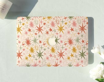 Retro Star Bursts Macbook Air Case |Hard Laptop Case for Macbook Air 11/13/15 Pro 13/14/15/16 Cover |Laptop Sleeve,Gift for Friend