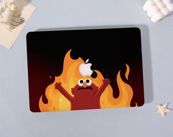 Chaotic Elmo Fire Macbook Air Case | Housse rigide pour ordinateur portable pour Macbook Air 13/11/15 Pro 13/14/15/16 Cover | Housse pour ordinateur portable, cadeau pour des amis