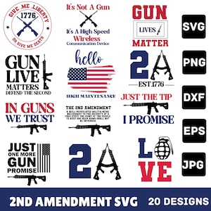 2nd Amendment Bundle Svg, 2nd Amendment t-shirt Svg, American flag svg, Patriotic svg, Second Amendment svg, Military svg