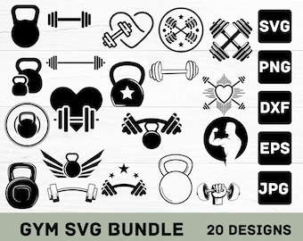 Retro Fitness SVG Bundle: Workout Motivation, Fitness-Studio Zitate (digitaler Download)