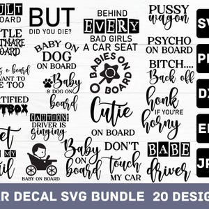 Car Stickers, SVG Files, Decal Pack, Auto Graphics Design Bundle, SVG Bundle, Car Decals, PNG transparent