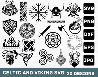 Viking SVG Bundle: Celtic Knot Designs, Norse Mythology (Commercial Use)