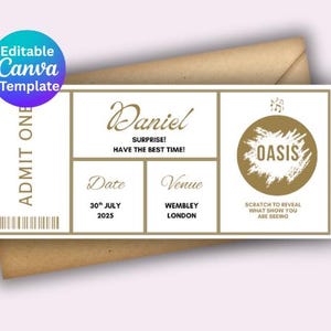 Scratch Card | Personalised Reveal Gift | Personalised Birthday Scratch Card | Luxury Scratch To Reveal Ticket | Happy Birthday