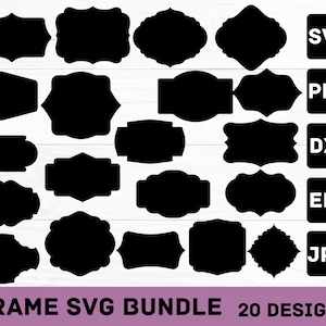 Frame Svg Bundle | Decorative Frame SVG | Ornamental Frames clipart | Frames png Files | Cricut cut file