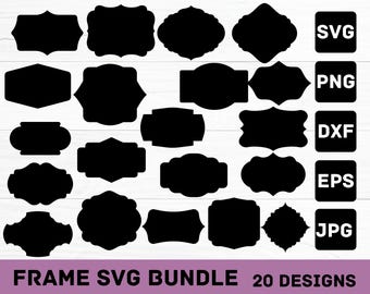 Dekoratives Rahmen SVG Bundle | Ornamentrahmen Clipart (digitaler Download)