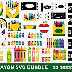 Crayon Split Monogram Svg, Crayon svg, Teacher Svg, Crayon Wrapper Svg, Crayon Set Svg, Crayon Wrapper Cut File, Crayon Shirt Svg