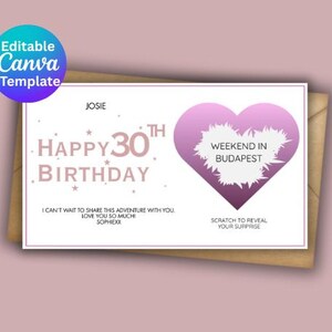 Birthday Scratch Card | Personalised Reveal Gift | Personalised Birthday Scratch Card | Luxury Scratch To Reveal Ticket | Happy Birthday