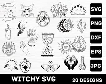 Witchy SVG Bundle: Mystical Halloween Designs (Digital Download