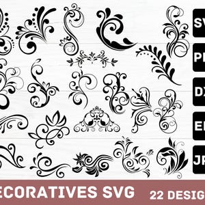 Dekorative Elemente SVG, Ornamente SVG, Vintage dekoratives SVG, Boho Elegant SVG, Rand SVG, Pfeil SVG, Hochzeit SVG, Text Divider SVG