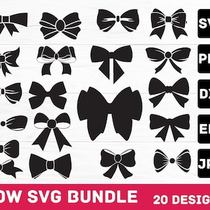 Bow Svg Bundle, Wavy Borders Svg, Christmas Bow Frame, Hand Drawn Frames, Ribbon Bow Svg, Layered Bow Svg, Bow Tie Svg, Hair Bow Svg Bundle
