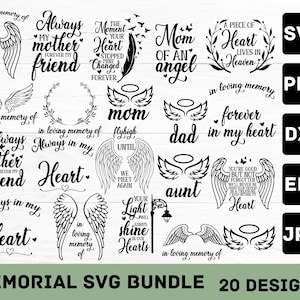 Memorial SVG Bundle: In Loving Memory Designs (Digital Download)