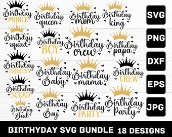 Pakiet urodzinowy SVG: 18 zabawnych projektów dla Cricut i Silhouette (do pobrania w wersji cyfrowej)