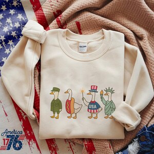 Comfort Colors® 4th of July Shirt, USA Shirt, Fourth of July Goose Shirt, American Flag Shirt, Classic USA Shirt, Goose Shirt, Funny Shirt