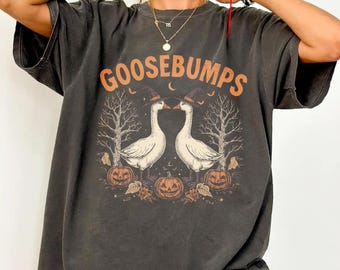 Halloween Goosebumps Comfort Colors Shirt, Vintage Haunted House Shirt, Horror Graphic Tshirt, Halloween Movie Tee Shirt, Gift For Fans