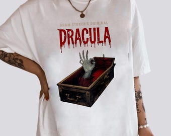 Halloween Dracula Shirt Comfort Colors® , Dracula Novel Sweatshirt, Scary Halloween Shirt, Horror Movie Tee, Vintage Gothic Tee, Halloween