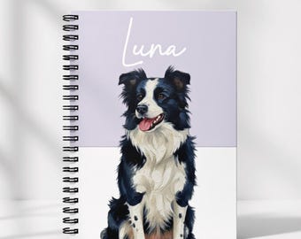 Custom Pet Portrait Notebook, Personalized Dog or Cat Journal