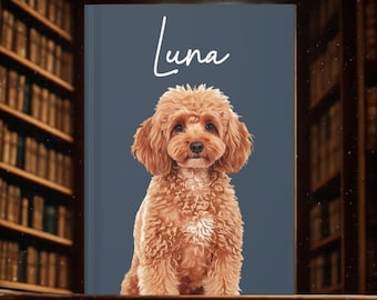 Diário de retratos de animais de estimação personalizado: caderno de fotos de cães e gatos personalizado