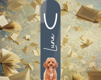 Custom Pet Photo Bookmark: Personalized Aluminum Animal Lover Gift