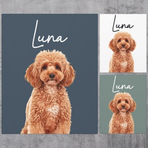 Custom Pet Portrait Canvas, Dog or Cat Wall Art, Personalized Pet Memorial Gift, Pet Lover Home Decor, Pet Picture on Canvas Print
