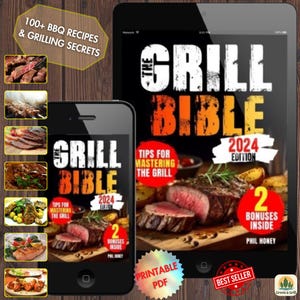 A Bíblia do Churrasco | Mais de 100 Receitas de Churrasco | Livro de Receitas Digital em PDF | Dicas para Grelhar, Tempo de Defumação, Páginas Bônus | Download Instantâneo
