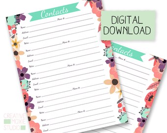 refillable address book etsy