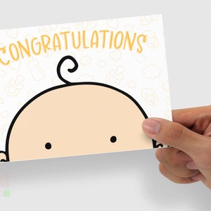 Congratulations baby card New baby card Newborn Card Baby boy card Baby girl card Gender neutral baby card image 3