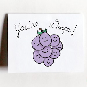 Carte d’encouragement - Carte pour ami - Carte You’re Grape - Carte Just Because - Cartes de collègue populaires - Cartes les plus vendues