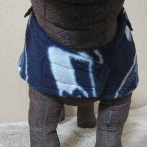 Football Themed Fleece Lined Dog Coat / Flannel Lined / 10 back image 4