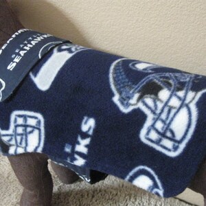 Football Themed Fleece Lined Dog Coat / Flannel Lined / 10 back image 1
