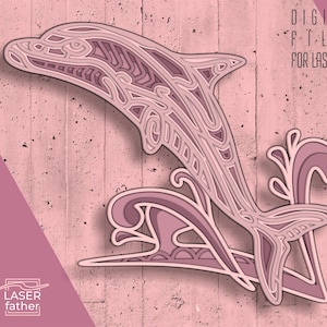 Fichiers svg ai cdr dwg eps à télécharger, conception d'animaux de l'océan, art créatures marines, modèle multicouche, papier découpé au laser, travaux manuels Cricut