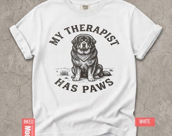 Camiseta retro con colores cómodos para papá perro mastín tibetano