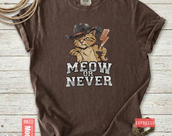 Camiseta divertida de gato vaquero - Camiseta con estampado western peculiar - Regalo para amantes de los gatos (hombres y mujeres)