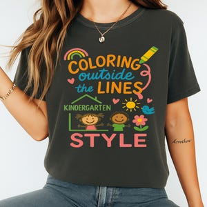 Colorful Kindergarten Teacher Shirt: Back To School Tee