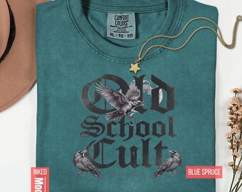 Camiseta con meme de cuervo, estilo Dark Academia Goblincore, camiseta gráfica de cuervo